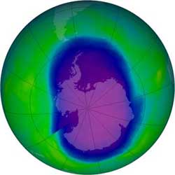 The ozone hole of 2006 is the most severe ozone hole, that is, least amount of ozone, observed to date.
