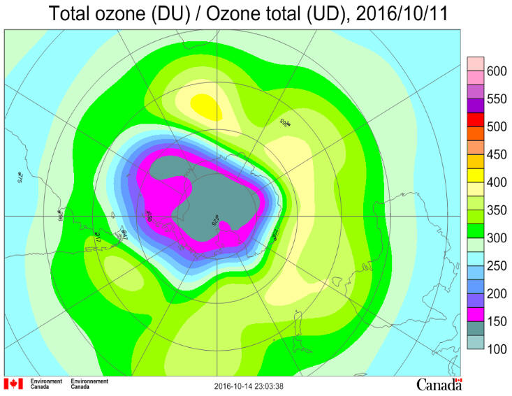 October 11 2016 Ozone Hole