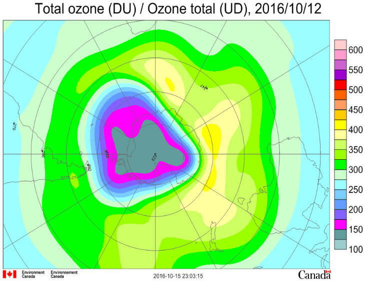October 12 2016 Ozone Hole
