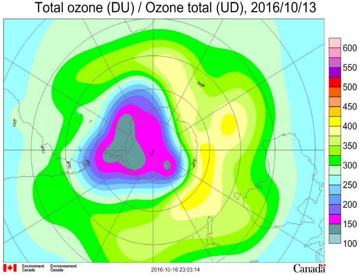 October 13 2016 Ozone Hole