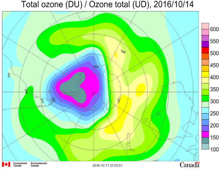 October 14 2016 Ozone Hole