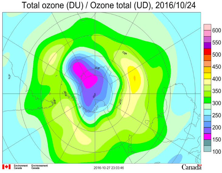 Ozone Hole October 24 2016