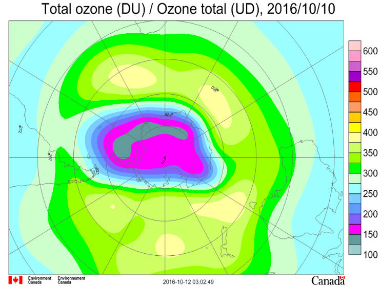 October 10 2016 Ozone Hole