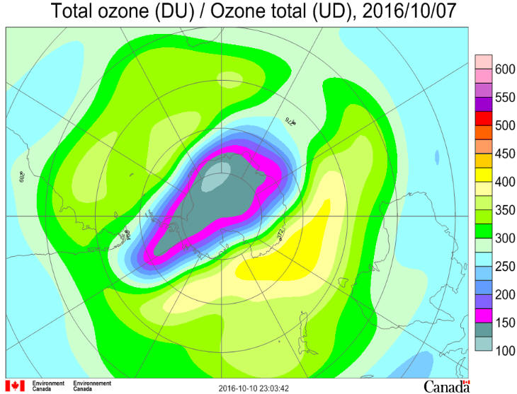October 7 2016 Ozone Hole