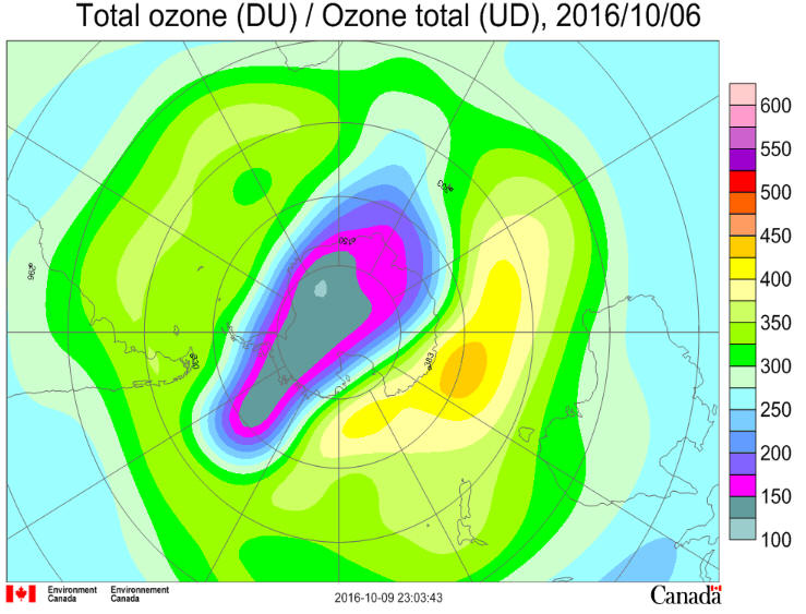 October 6 2016 Ozone hole