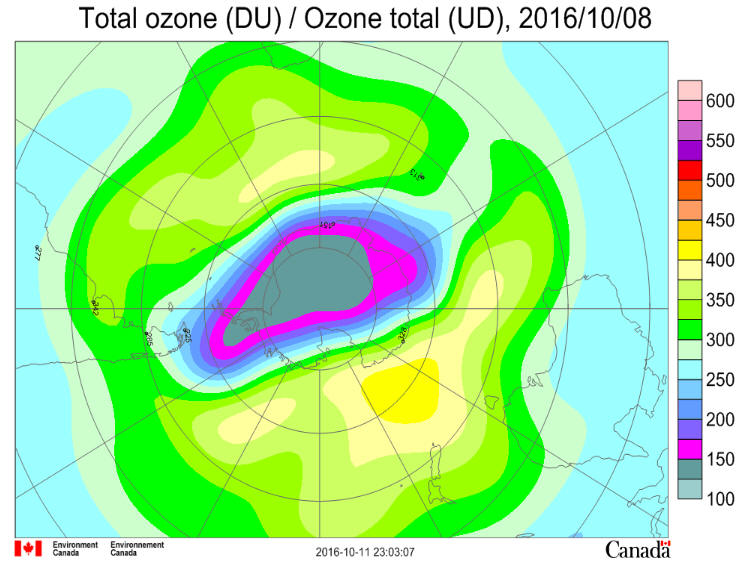 October 8 2016 Ozone Hole