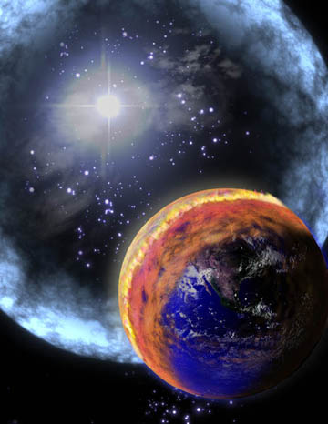 Artist's concept of a nearby gamma-ray burst