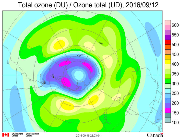 Ozone Hole September 12 2016