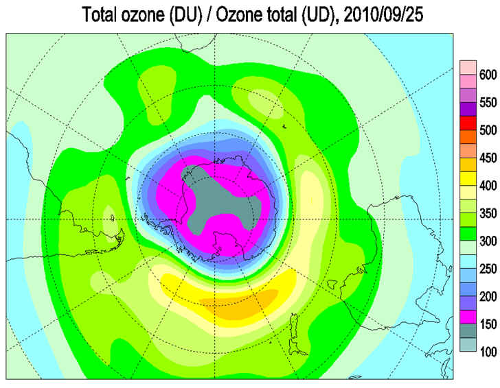 The Ozone Hole 2010