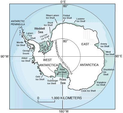 antarctica ice shelf map 