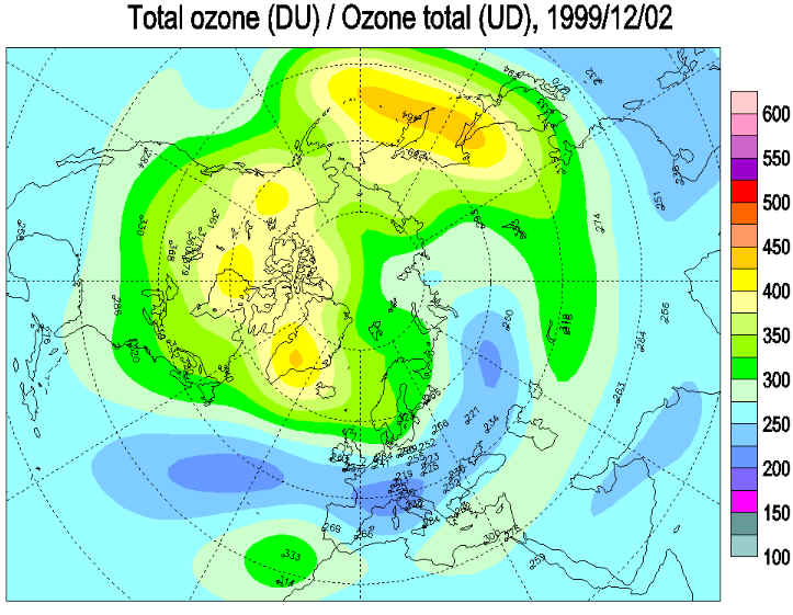 ozone layer depletion map