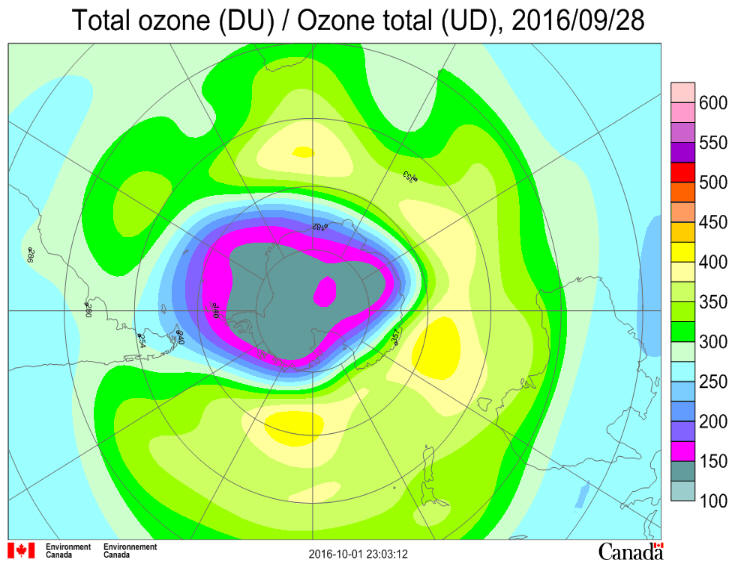 September 28 2016 Ozone Hole