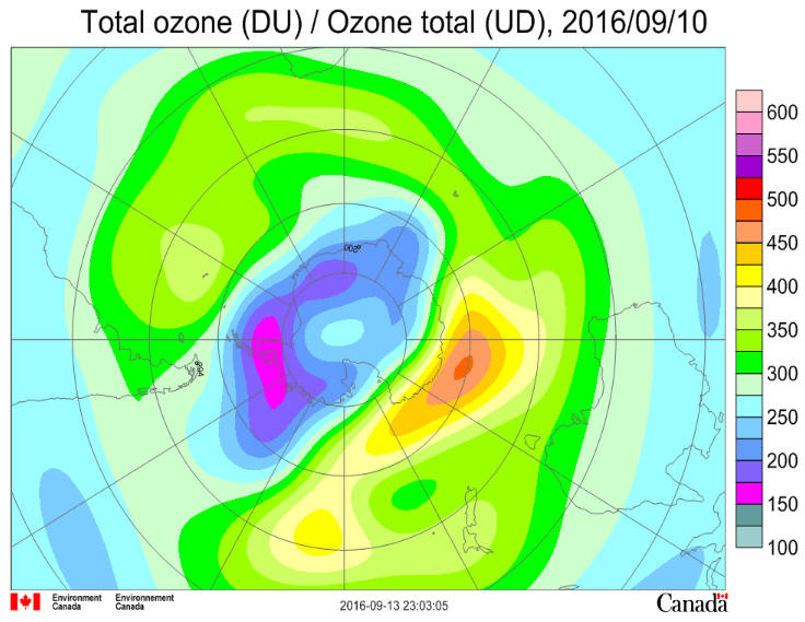 Ozone Hole Sep 10 2016