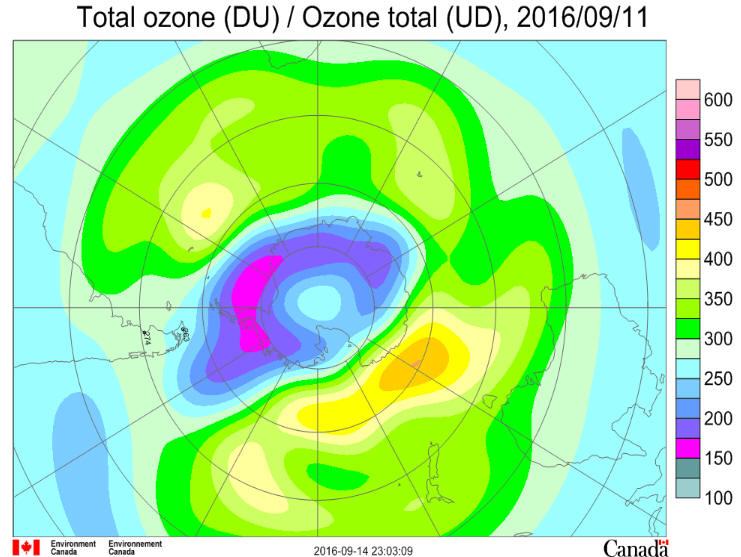 Ozone Hole September 11 2016
