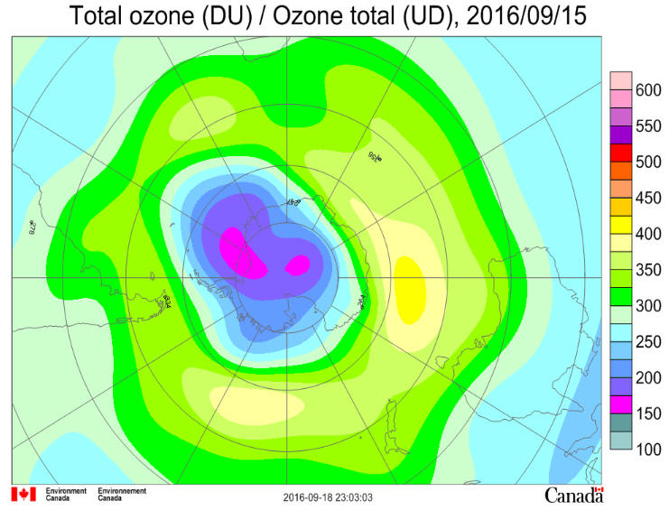 Ozone Hole September 15 2016