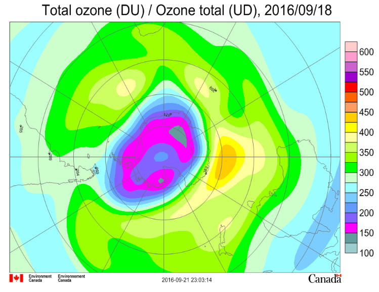 Ozone Hole September 18 2016