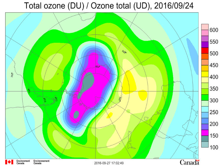 Ozone Hole Septemer 24 2016